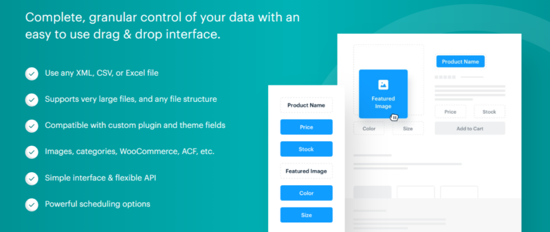 WP all import features page