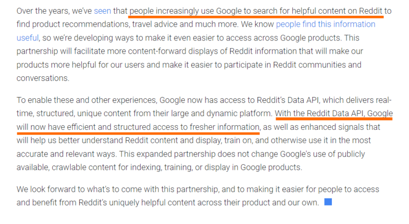 Google announces partnership with Reddit